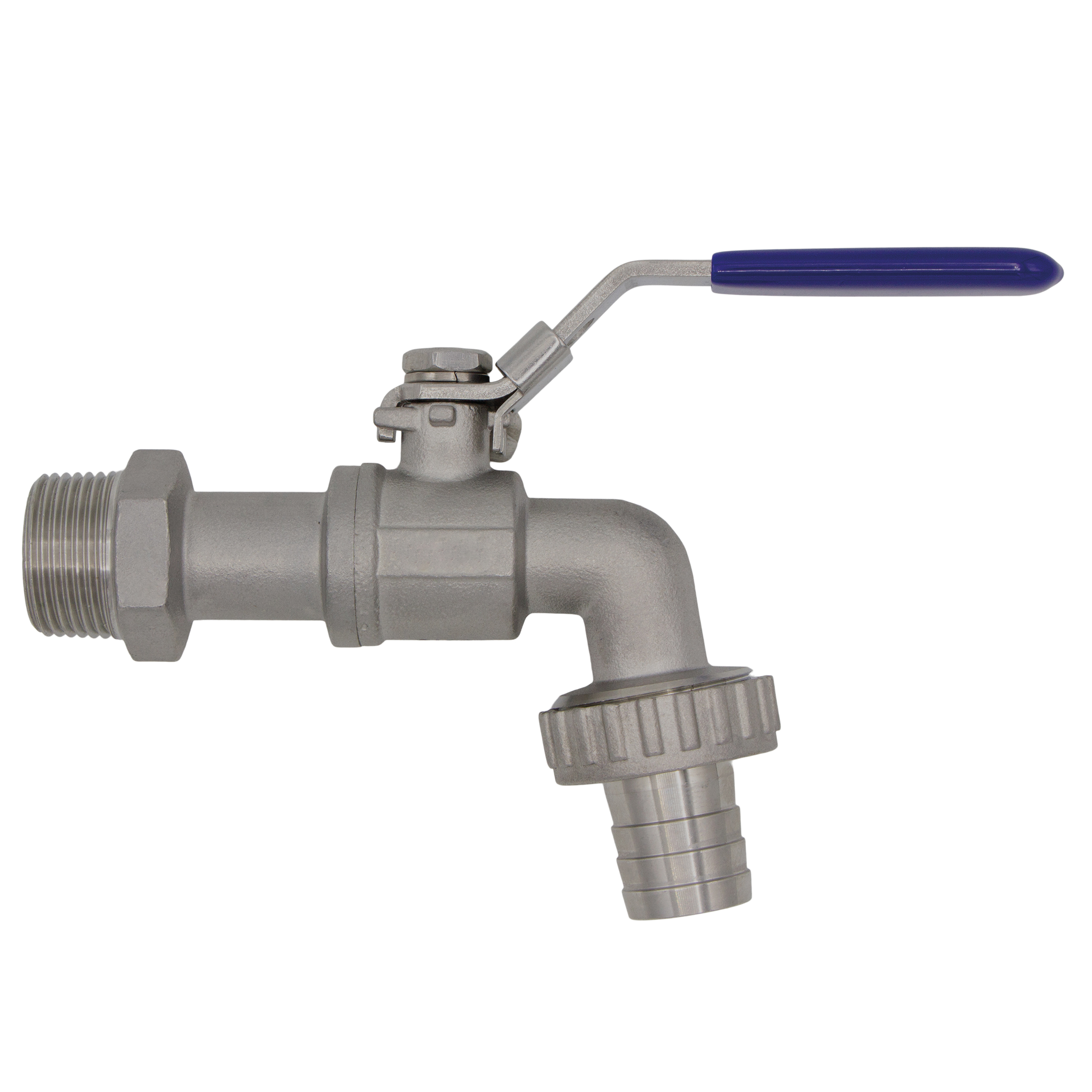 11343_2_F VARIOSAN Kugelauslaufhahn 11343, 3/4", Edelstahl, abschließbar, mit Schlauchverschraubung