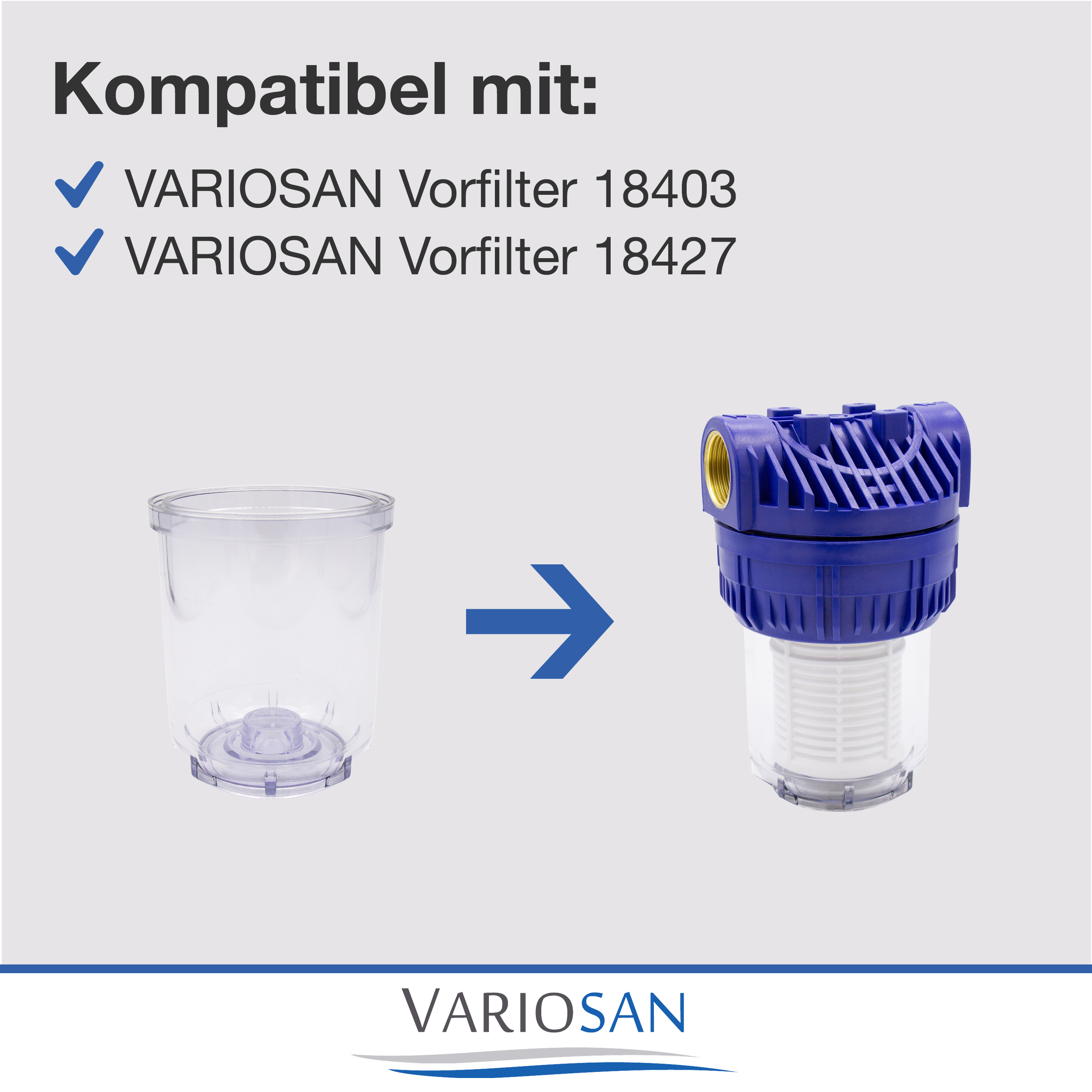 VARIOSAN Ersatzglas für 5" Vorfilter 17420