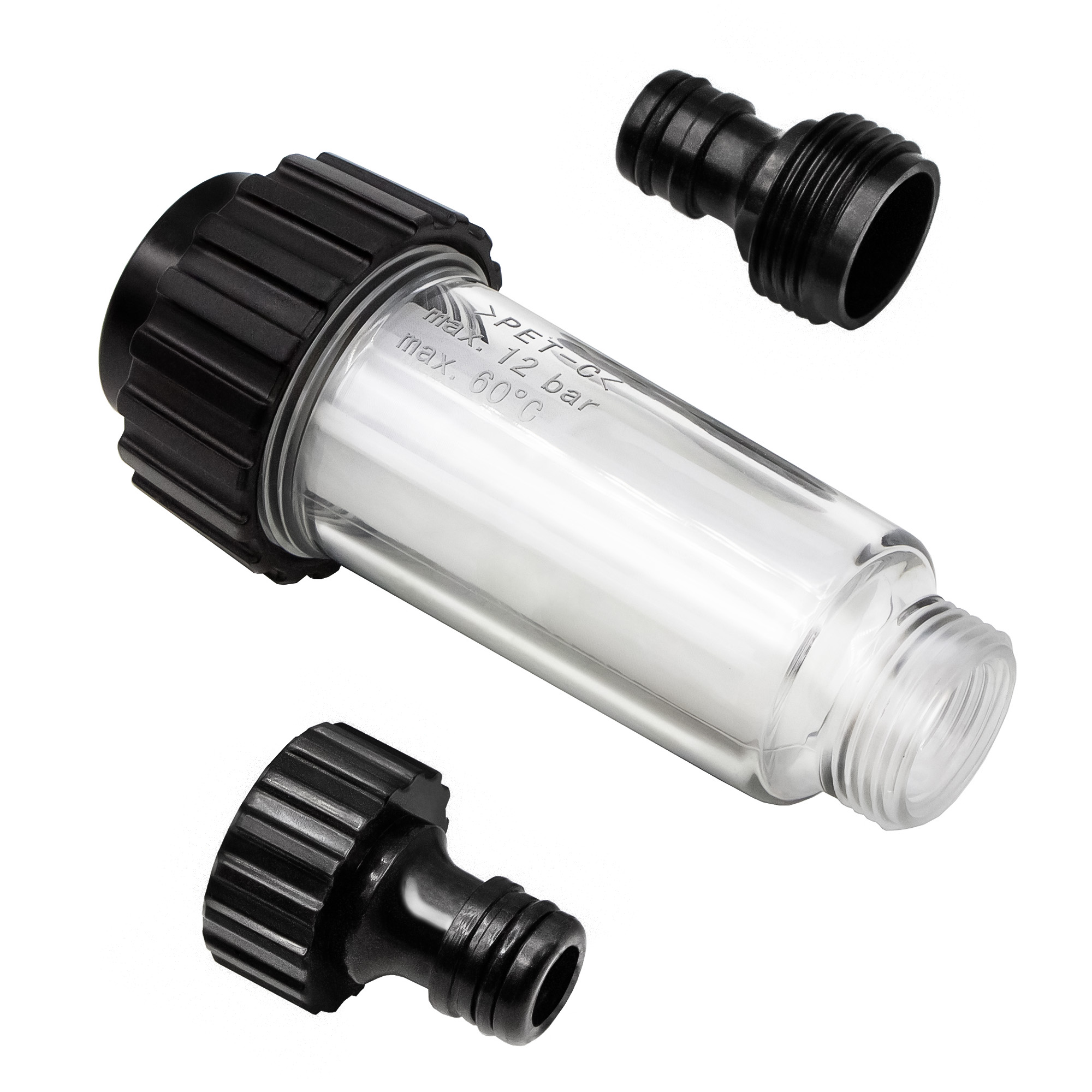 VARIOSAN Wasserfilter inkl. Adapter 15648, 3/4", für Hochdruckreiniger, Pumpe oder Wohnmobil, passend u.a. zu Kärcher 4.730-059.0