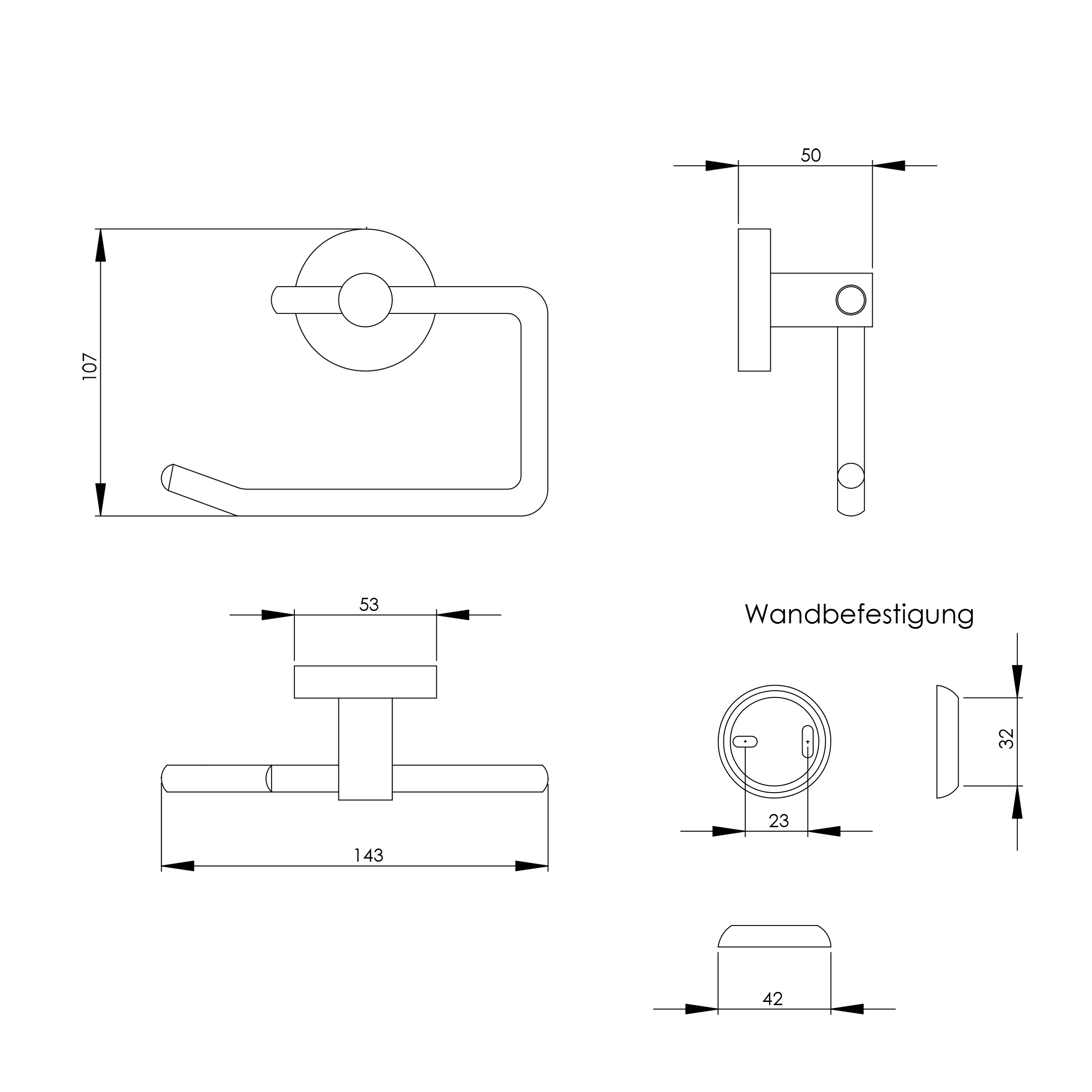 VARIOSAN Breda Toilettenpapierhalter 12012, verchromt