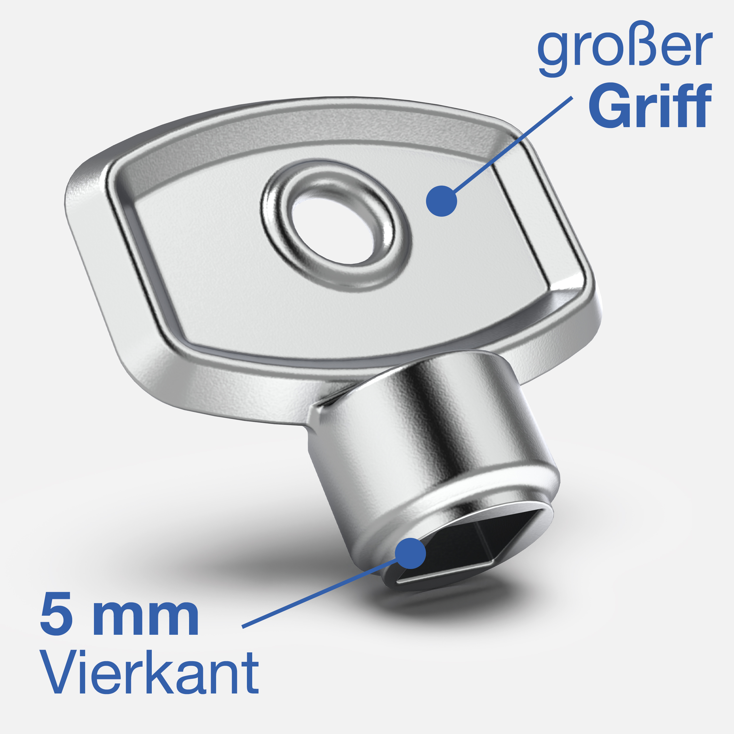 VARIOSAN Heizkörper Entlüftungsschlüssel 13965, 4 Stück, 5 mm, universal für jede Heizung