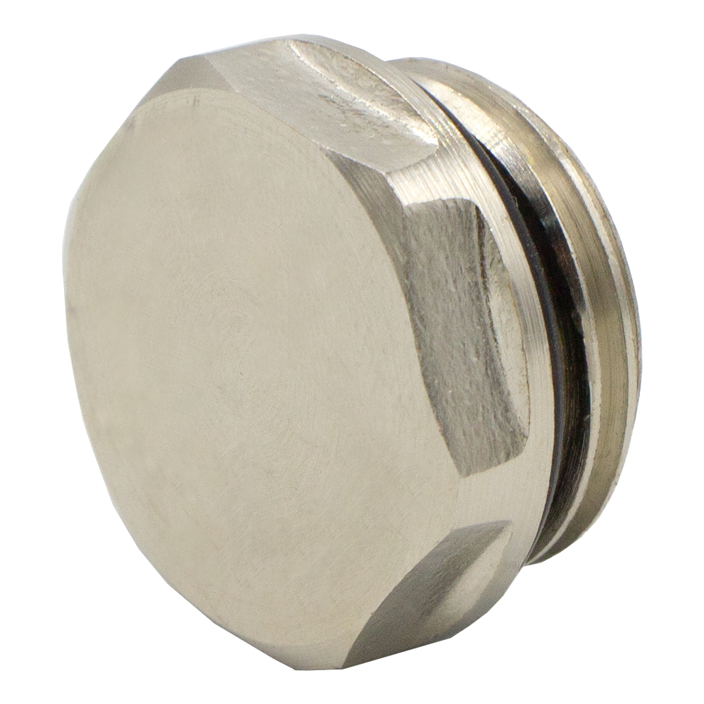 14245-4260323014245-03f27 VARIOSAN Blindstopfen für Heizkörper und Verteiler 14245, 2 Stück, 1/2", selbstdichtend, Messing, vernickelt