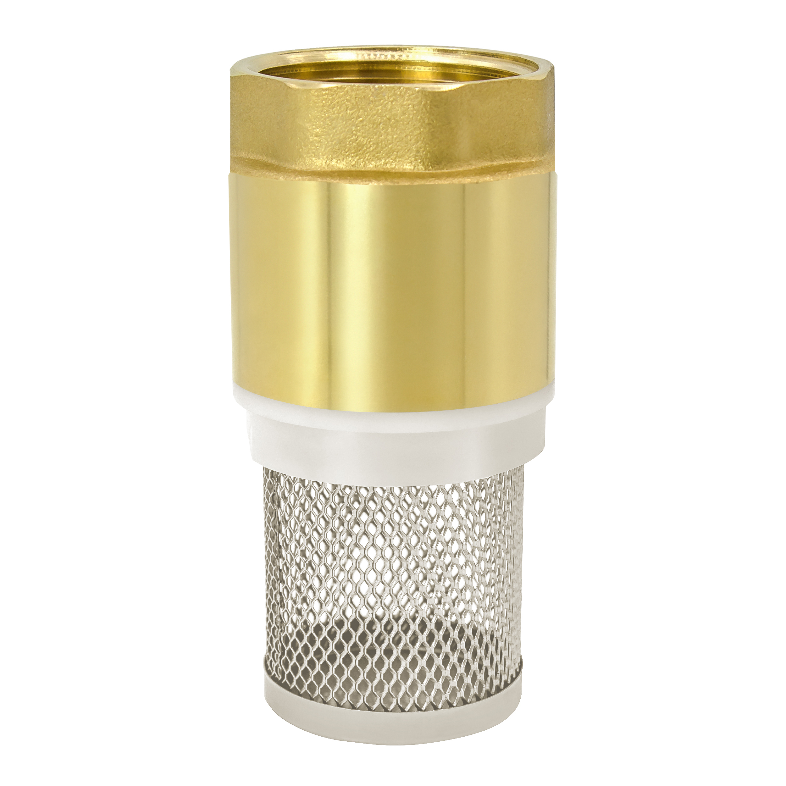 16416-4260323016416-a9469 VARIOSAN Fußventil 16416, 1" Rückschlagventil, Messing, Korb aus Edelstahl, PN10, schmale Bauform