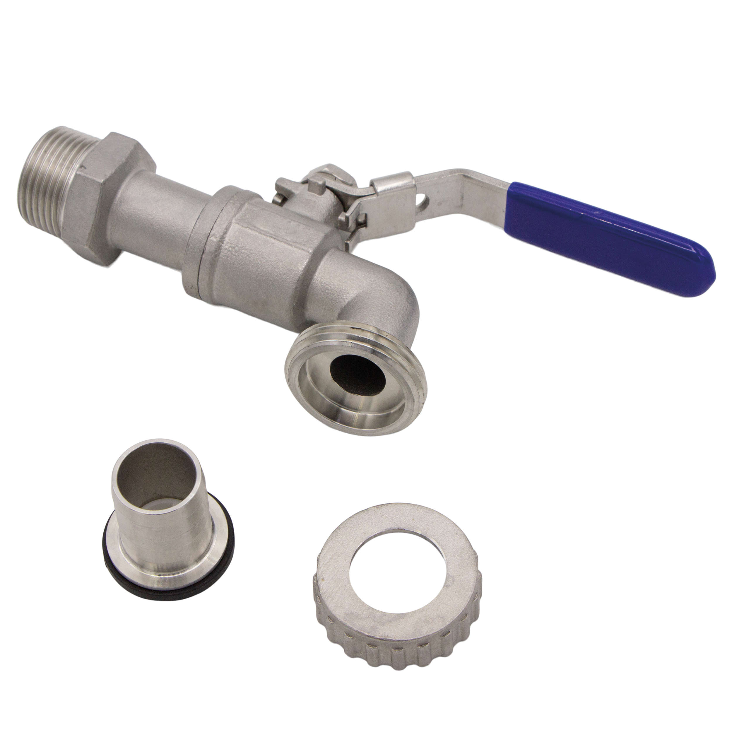 11343_5_F VARIOSAN Kugelauslaufhahn 11343, 3/4", Edelstahl, abschließbar, mit Schlauchverschraubung