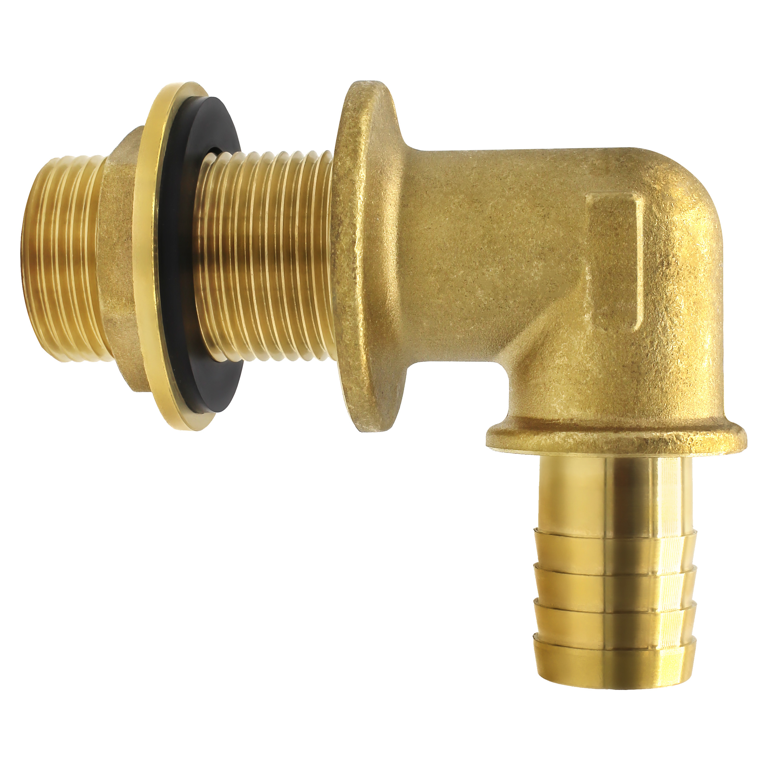 B06XBLG6S4-MAIN VARIOSAN Tankdurchführung für Regentonnen/Zisternen 11688, 3-teilig, 1", Messing, 90°