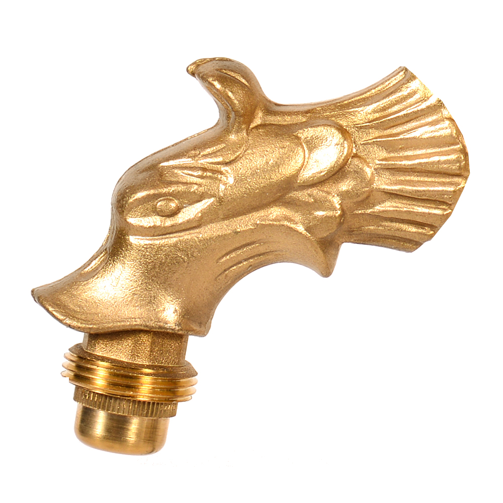 VARIOSAN Nostalgie-Auslaufventil "Drache" 11268, 1/2", Messing, langer Wandabstand, massive Wandrose