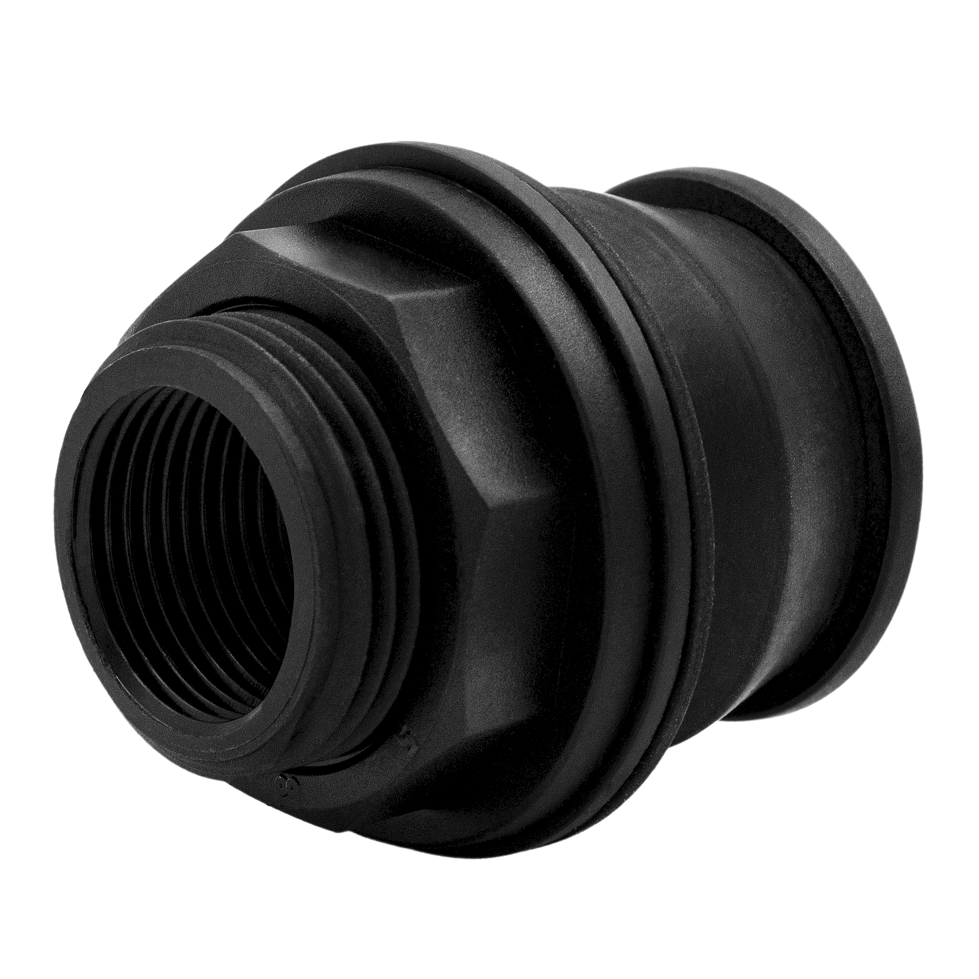 PUSH-IN-Tankdurchfuehrung-Front VARIOSAN PUSH-IN Tankdurchführung 16355, 1 1/4" x 1", PP, schwarz