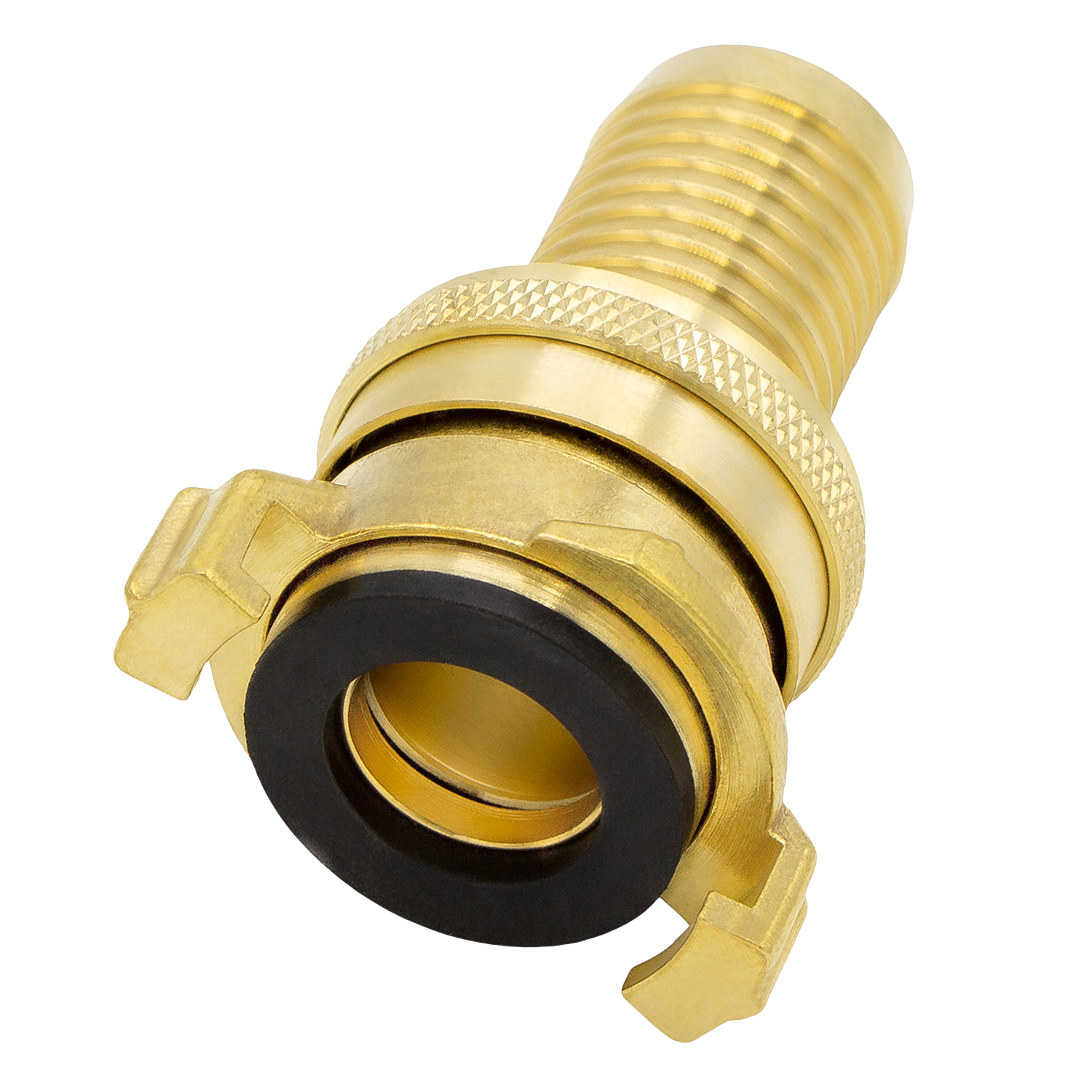 SH_Tuelle_2 VARIOSAN Saug- und Hochdruckkupplung 12418, 3/4" Tülle, Messing blank, System Geka