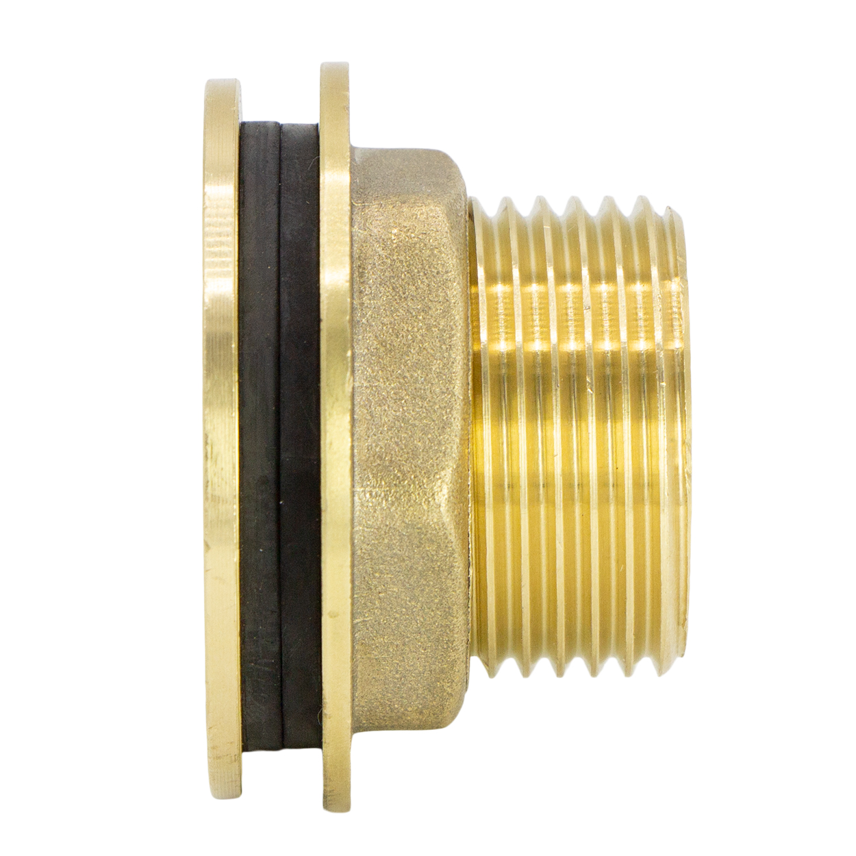 11046_3_F VARIOSAN Regentonnendurchführung 11046, 3-teilig, 3/4" Innengewinde, Messing, inkl. Dichtung