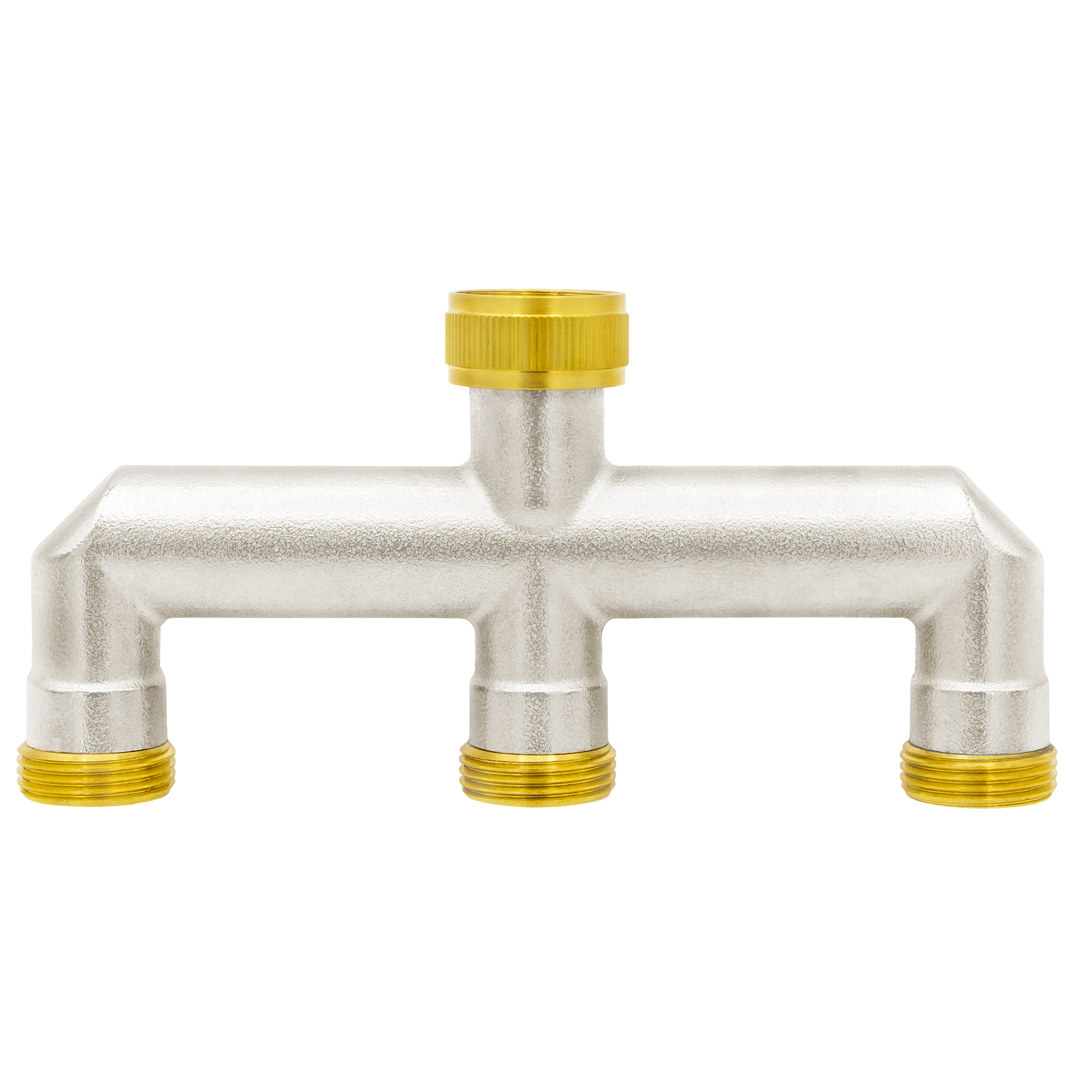 16591-4260323016591-2b745 VARIOSAN 3-Wege Wasserverteiler 16591, 3/4", Messing, 3 Kugelhähne