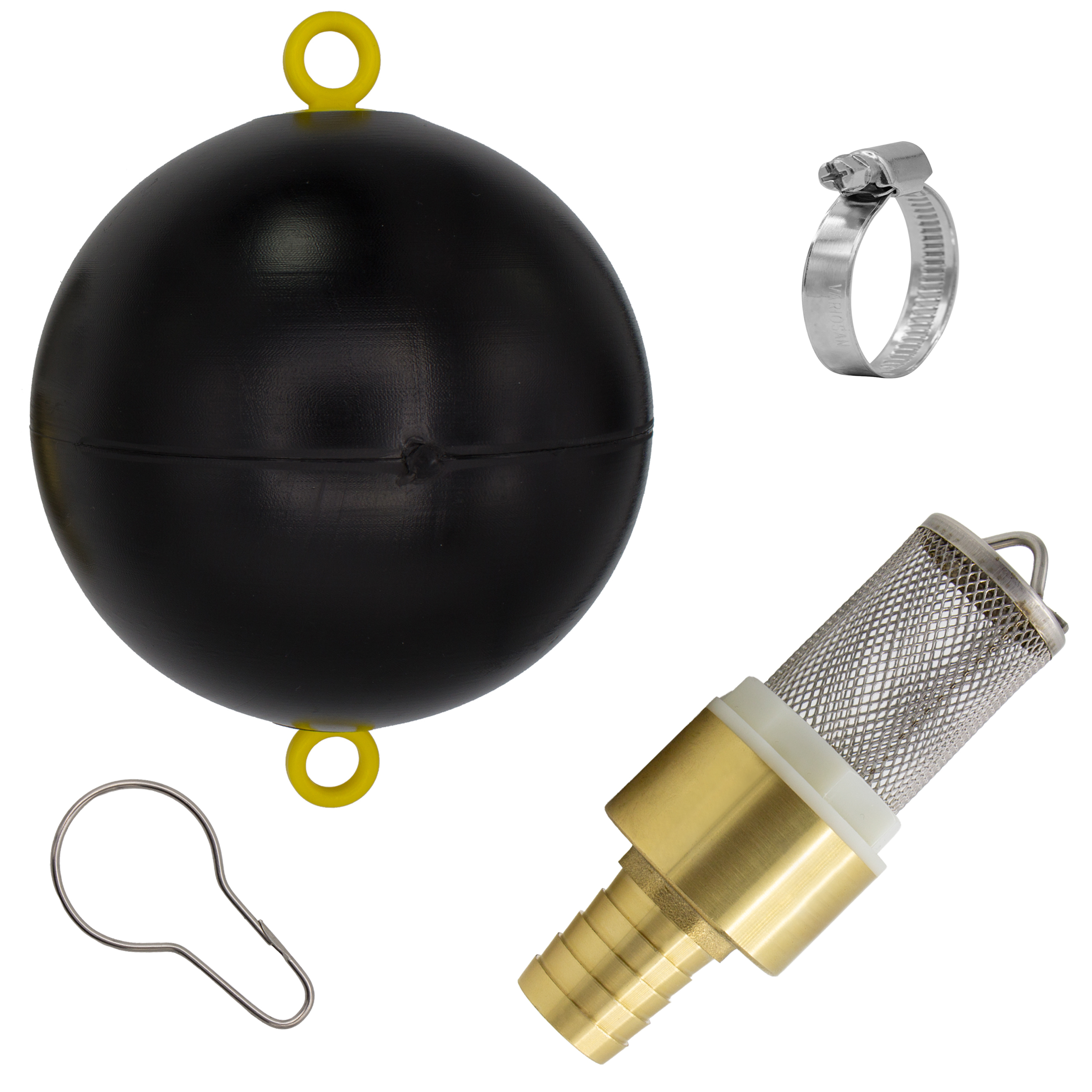 VARIOSAN Schwimmende Entnahme Set 12494, 1", Schwimmerkugel, Saugkorb, Rückschlagventil, Schlauchtülle