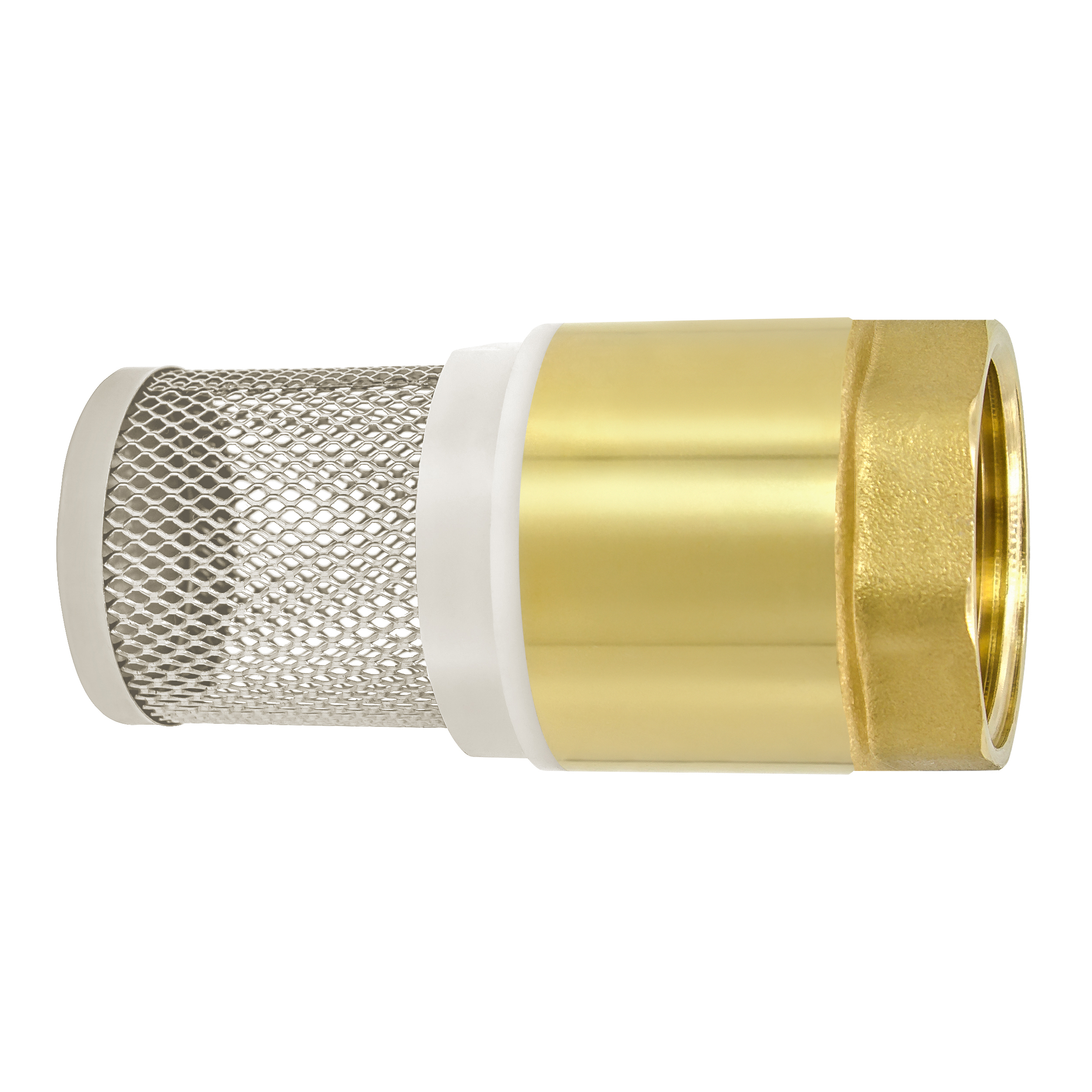 16416-4260323016416-0e994 VARIOSAN Fußventil 16416, 1" Rückschlagventil, Messing, Korb aus Edelstahl, PN10, schmale Bauform