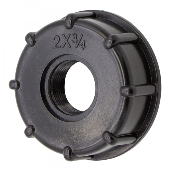 VARIOSAN IBC Adapter Kappe 14498, S60x6, 3/4" Innengewinde, Kunststoff, schwarz